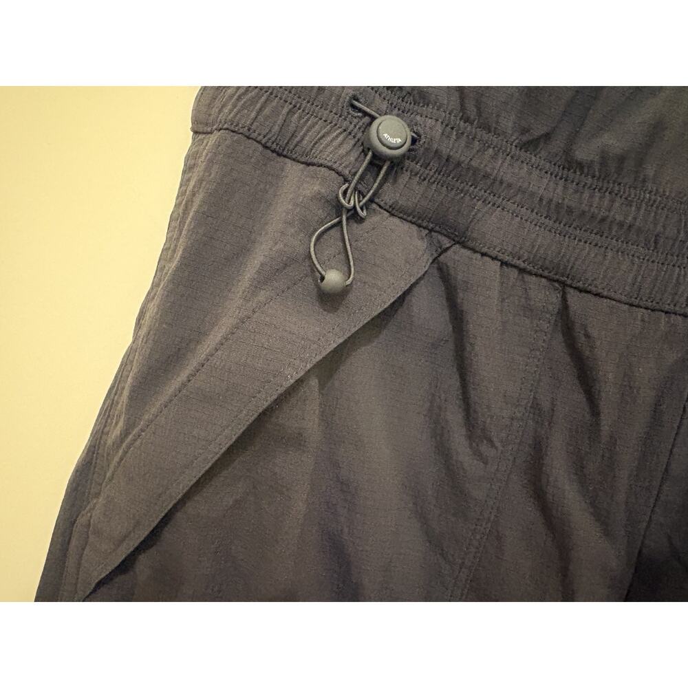 Athleta Black Trekkie Wide Leg High Rise Parachute Pants Size 4 Elastic Waist - Picture 4 of 7